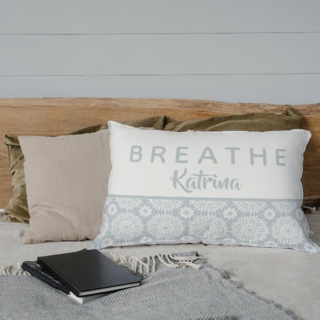 Breathe Meditation Throw Pillow (Creator Uploaded)