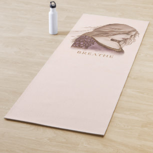 BREATHE Mindful Goddess Yoga Mat   Calm Feminine 