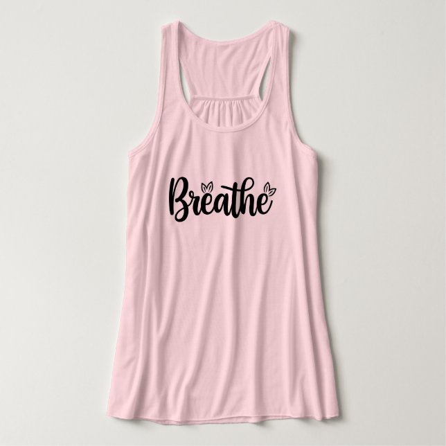 Breathe Minimalist Yoga Singlet (Design Front)