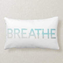 Breathe Morning Sky Word Inspiration Lumbar Pillow