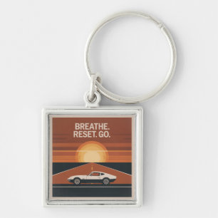 Breathe. Reset. Go Key Ring
