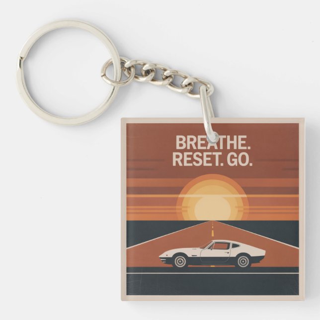 Breathe. Reset. Go Key Ring (Front)