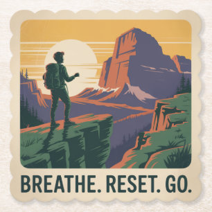 Breathe. Reset. Go. Paper Coaster