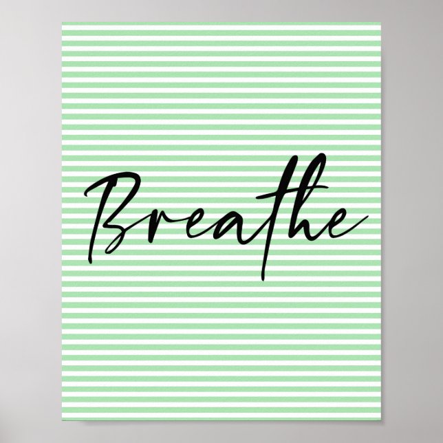 Breathe Scripture Bathroom wall art poster (Front)