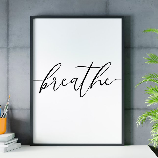 Breathe Scripture Bathroom wall art poster (Creator Uploaded)