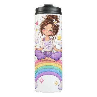 Breathe Stretch Flow Yoga Girl Thermal Tumbler - R