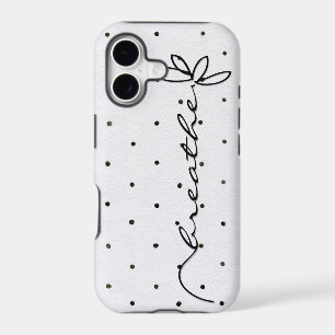 Breathe Text With a Doodle Daisy On Dots