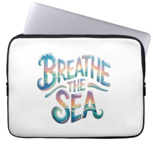 Breathe the Sea Laptop Sleeve