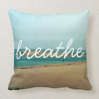 Breathe, throw pillow