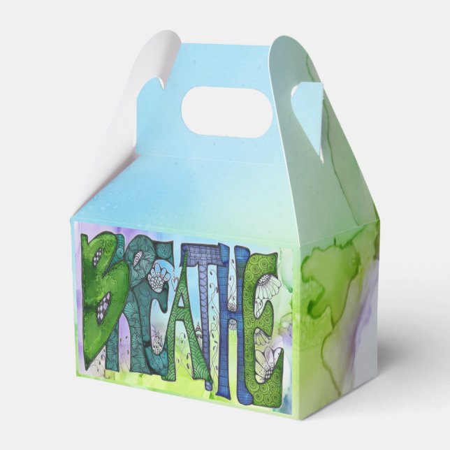 BREATHE/tie dye background treat box (Front Side)