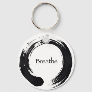 Breathe with Enso symbol Key Ring