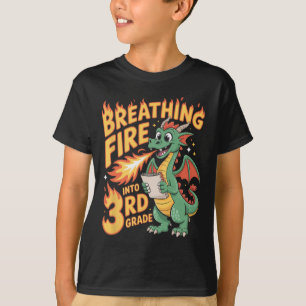 Breathing Fire Into 3rd Grade Dragon Back To Schoo T-Shirt