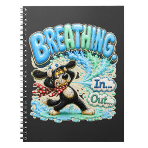 Breathing I'm Out Funny Burnout Notebook