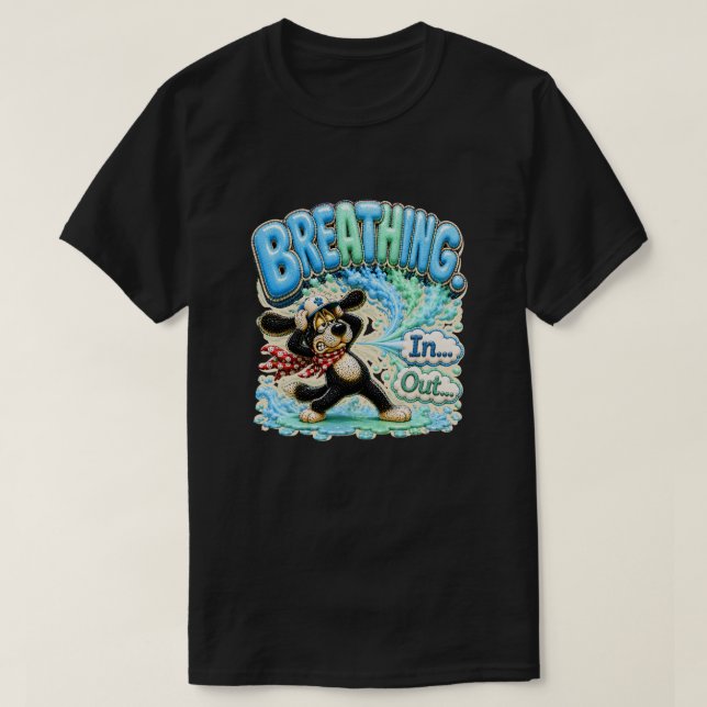 Breathing I'm Out Funny Burnout T-Shirt (Design Front)