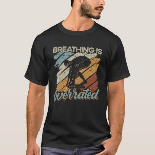 Breathing is Overrated Try Swimming Vintage Swim T-Shirt