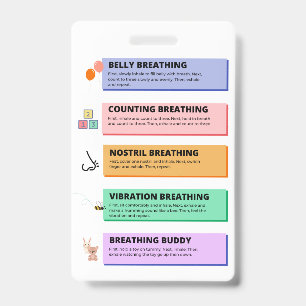 Breathing Techniques Badge Accessory ID Badge