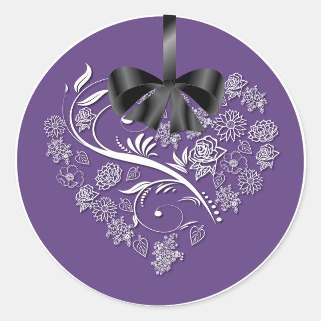 Breathless Wedding Envelope Seals - plum (Front)