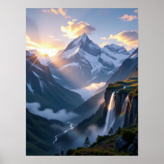 Breathtaking Alpine Vista Poster (Front)