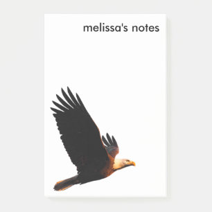 Breathtaking Bald Eagle in Winter Sunset Flight Post-it Notes