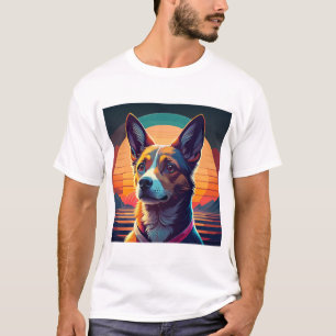 breathtaking colorfully of dog cartoon T-Shirt