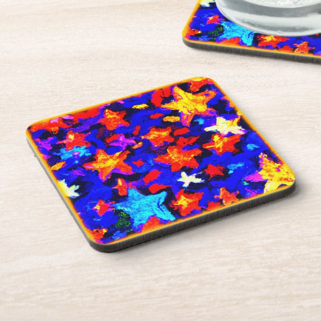 "Breathtaking Colourful Stars". Buy Now Coaster (Left Side)