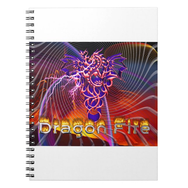 Breathtaking Dragon Fire Design Notebook (Front)