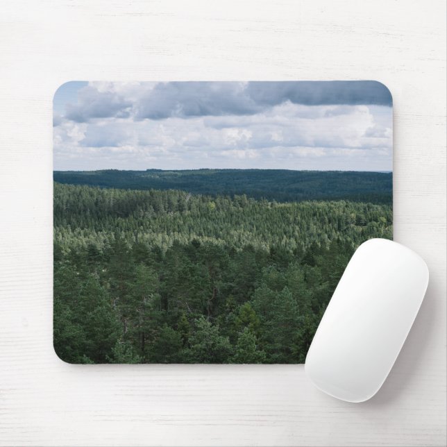 Breathtaking Forest Landscape Aerial Photo Mouse Pad (With Mouse)