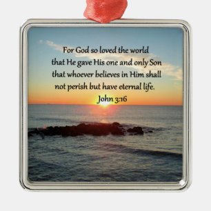 BREATHTAKING JOHN 3:16 SUNRISE METAL TREE DECORATION