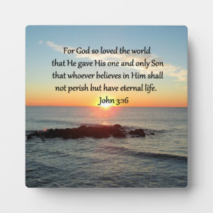 BREATHTAKING JOHN 3:16 SUNRISE PLAQUE