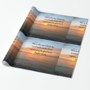BREATHTAKING PSALM 118:24 SUNRISE PHOTO WRAPPING PAPER