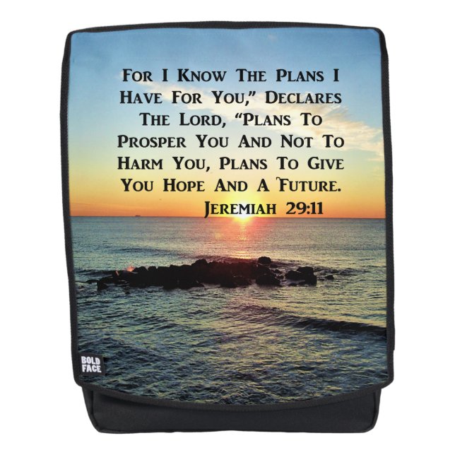BREATHTAKING SUNRISE JEREMIAH 29:11 BACKPACK (Front)