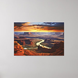 Breathtaking Sunset at the Grand Canyon Canvas Print