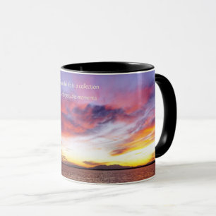 Breathtaking sunset over the sea, personalizable mug
