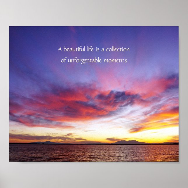 Breathtaking sunset over the sea  poster (Front)