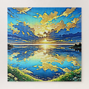 Breathtaking Sunset Over Water Jigsaw Puzzle