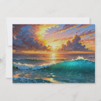 Breathtaking Sunset Sunrise Ocean Waves Beach View