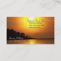 Breathtaking Sunset Travel Agency Business Card