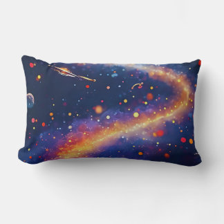 Breathtaking Surreal Landscape with Fiery Orange P Lumbar Cushion