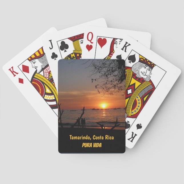 Breathtaking Tamarindo Sunset Playing Cards (Back)
