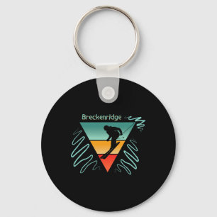 Breckenridge Colorado 90s Style Vintage Skiing Key Ring