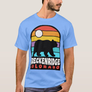 Breckenridge Colorado Bear Badge Retro Sunset T-Shirt