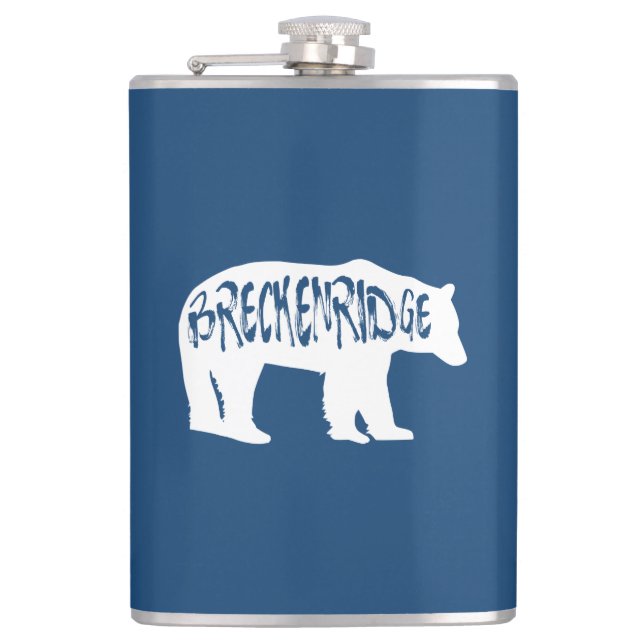 Breckenridge Colorado Bear Hip Flask (Front)