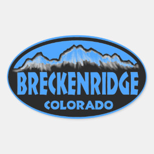 Breckenridge Colorado blue oval stickers
