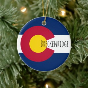 Breckenridge - COLORADO Ceramic Tree Decoration