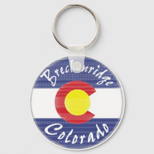Breckenridge Colorado circle flag keychain