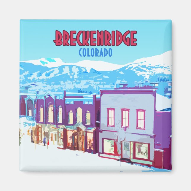 Breckenridge Colorado Downtown Mountains Magnet (Front)