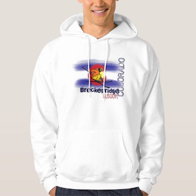 Breckenridge Colorado elevation ski hoodie (Front)