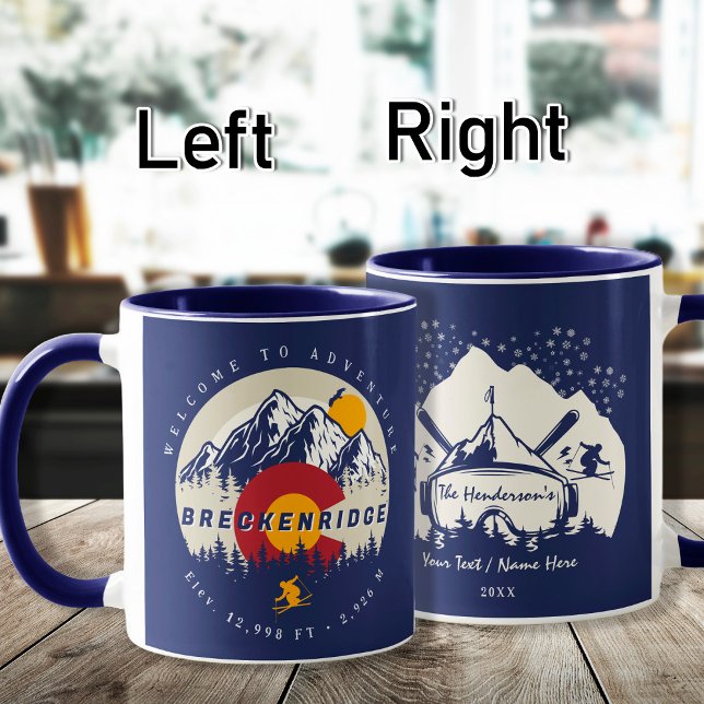 Breckenridge Colorado Flag Mountain Ski Souvenir Mug (Creator Uploaded)