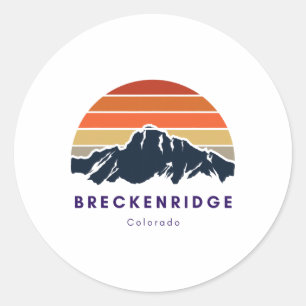 Breckenridge Colorado Gifts Hiking Skiing Breckenr Classic Round Sticker