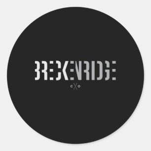 Breckenridge Colorado Graphic Ski  Classic Round Sticker